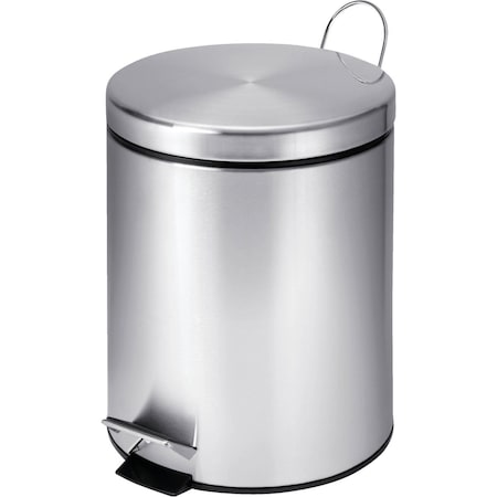 Honey-Can-Do 5 Liter Stainless Steel Step-On Wastebasket TRS-01449